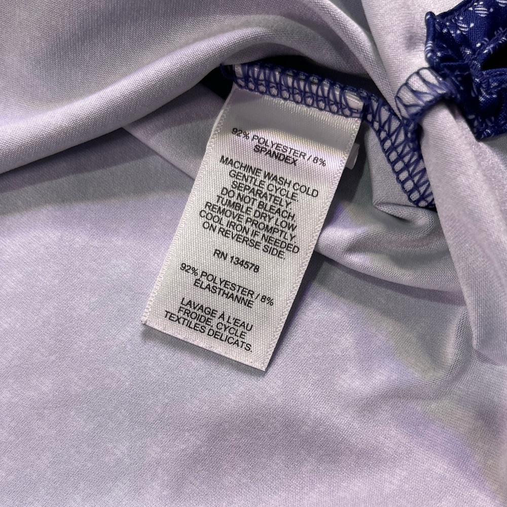 Vineyard Vines Blue Fish Patterned Performance Po… - image 5